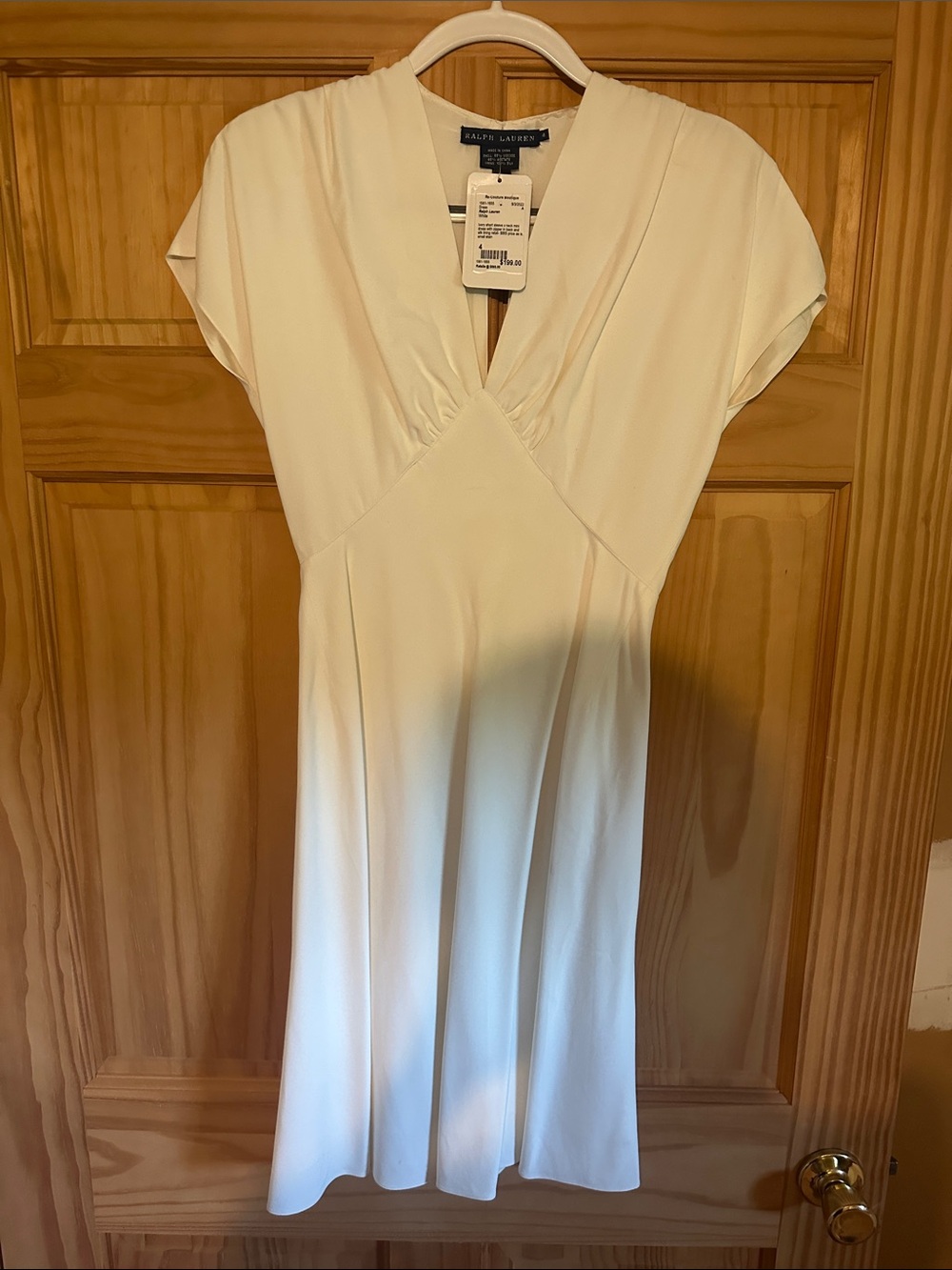Ralph Lauren Ivory V-Neck Dress